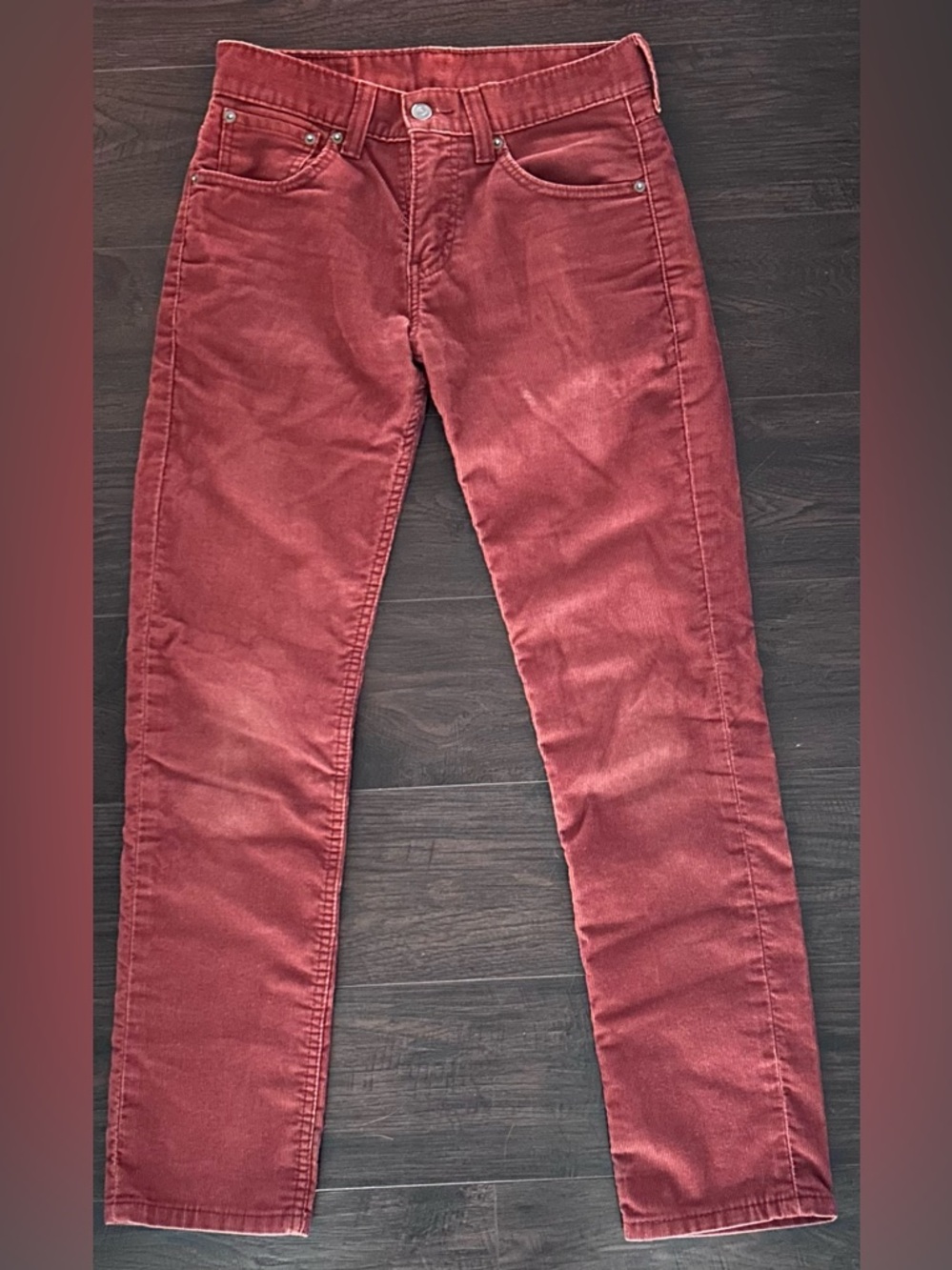 Levi's 511 Red Skinny Stretch Corduroy Jeans Size 29x30